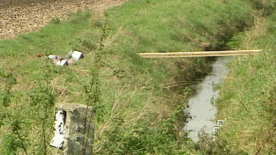 The ditch at Creeting St Peter where Victoria's body was found