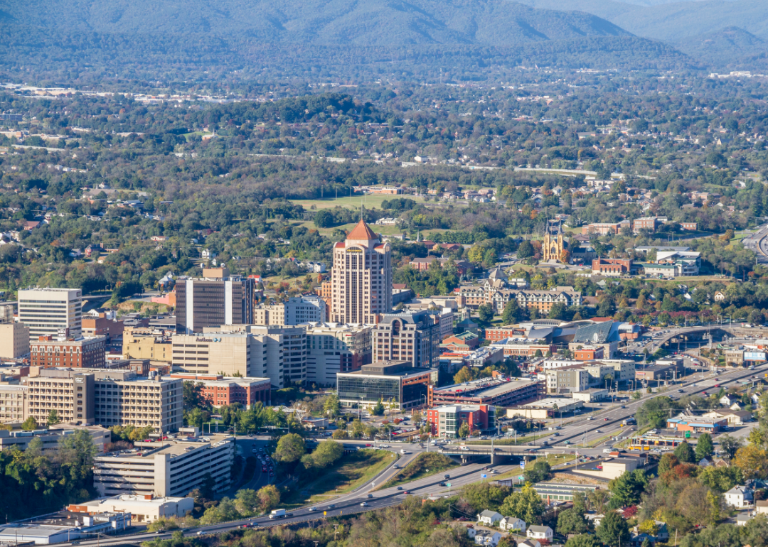 Aerial view of Roanoke.