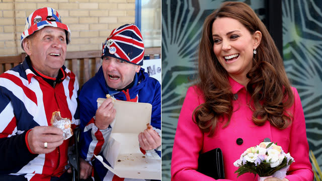 The royal baby craze is in full effect and Prince William and Kate Middleton fueled the festivities when they surprised superfans with breakfast on Tuesday. But did they also leave a clue as to the sex of their second child? People are already camped out in the chilly England weather across the street from the private Lindo Wing of St. Mary's Hospital where the Duchess of Cambridge is to give birth. <strong> PHOTOS: Kate Middleton's Royal Maternity Styles </strong> Showing kindness towards their superfans, Will and Kate sent over coffee, croissants and pastries to the dedicated campers. <strong> NEWS: 11 Perks of Being the Second Royal Baby </strong> The treats came in two white boxes that were tied with pink ribbons, thus begging the question: Is the royal couple is expecting a girl? Splash News Kate, 33, is due "mid-to-end of April," which explains all the fanfare. The royals have yet to reveal if their baby-to-be is a boy or girl, but it seems like everyone is hoping for a baby girl, at least according to those placing bets! Getty Images The royal couple first announced they were expecting on Sept. 8 of last year. Their oldest child, Prince George, will turn two on July 22, just a few months after their second child's due date. <strong> What do you think? Is Kate having a boy or girl? </strong>