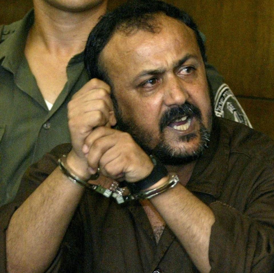 Marwan Barghouti shouted his defiance at the Tel Aviv judges - Credit: REUTERS/Oleg Popov