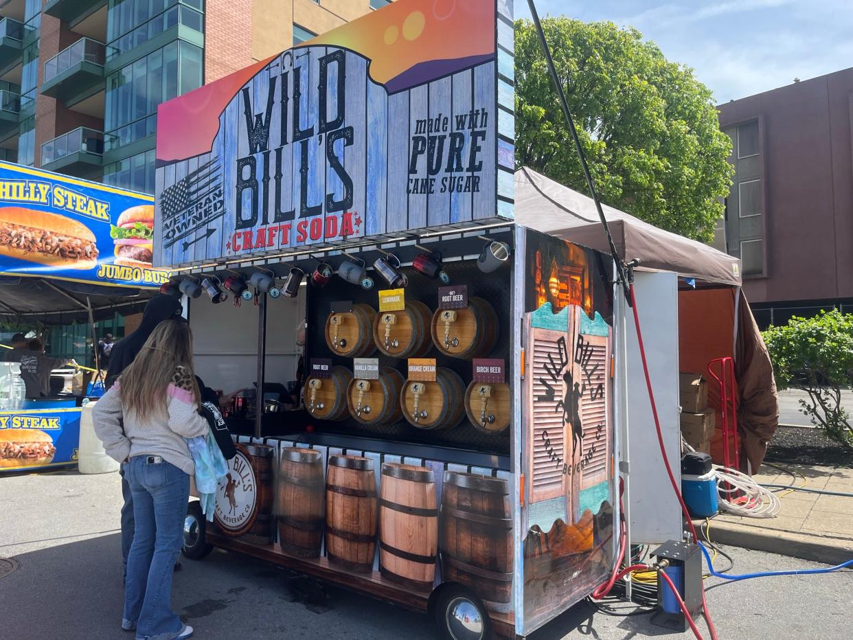 Wild Bill’s, which serves refillable cups of old-fashioned soda, was on site at Thunder Over Louisville at Waterfront Park Saturday. April 20, 2024