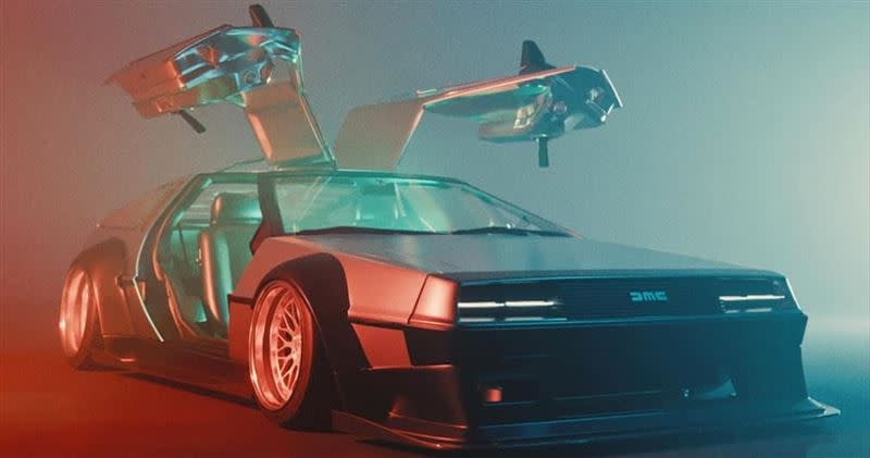 DeLorean DMC-12改裝車。（圖／翻攝Mike Rolleri IG）