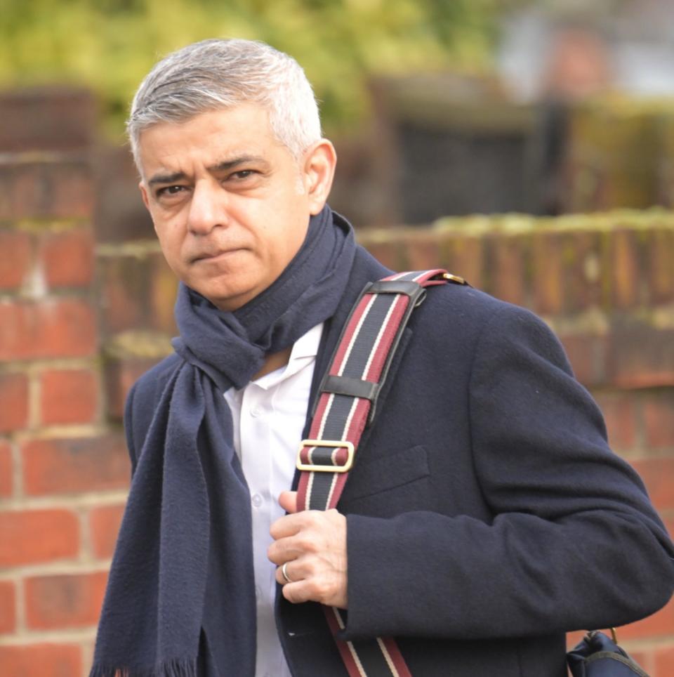 Sadiq Khan, the Mayor of London, leaves his home this morning