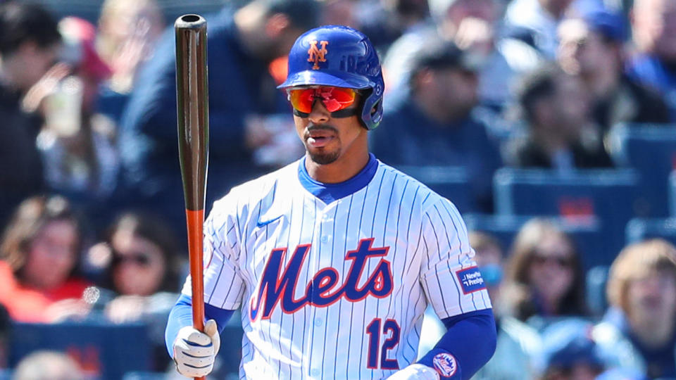 Mar 30, 2024; New York City, New York, USA; New York Mets shortstop Francisco Lindor (12) at Citi Field. 