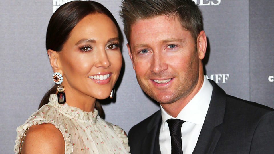 Kyly and Michael Clarke, pictured here at the Melbourne Fashion Festival in 2016.