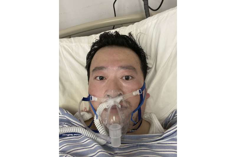 2020年2月，中國武漢肺炎疫情，殉職的李文亮醫師（AP）