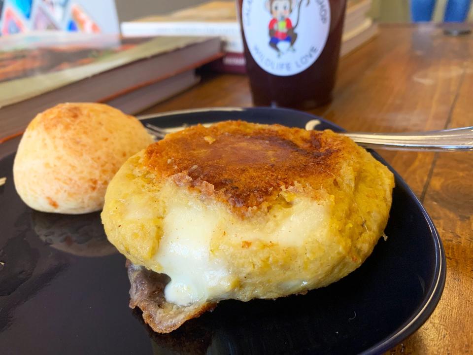 Pan de yuca is one of the Ecuadorian pastries at Galapagos Cafe.