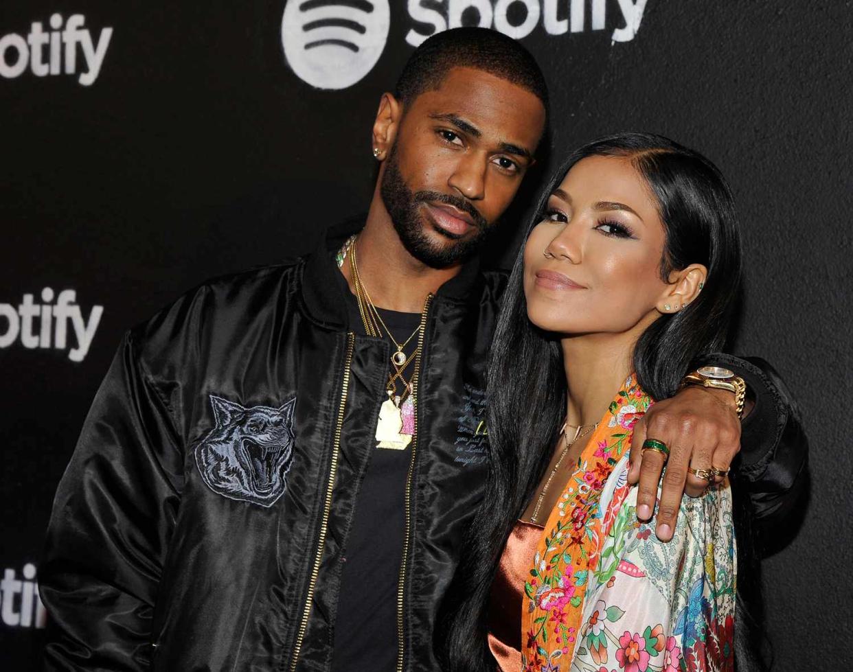 Big Sean and singer Jhene Aiko attend the Spotify Best New Artist Nominees celebration at Belasco Theatre on 9, 2017 in Los Angeles, California.