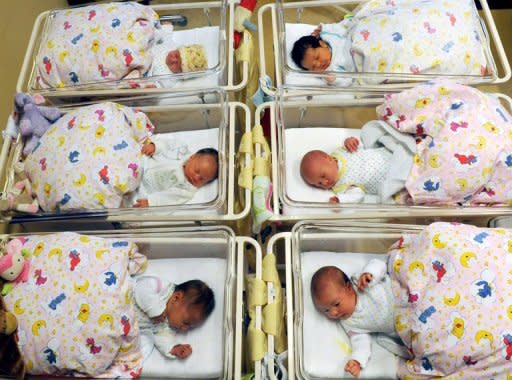 Photo illustration shows newborn babies at a hospital in Germany. In-vitro fertilisation (IVF) has given the world about five million new people since the first test tube baby was born in England 34 years ago, according to an estimate released on Monday