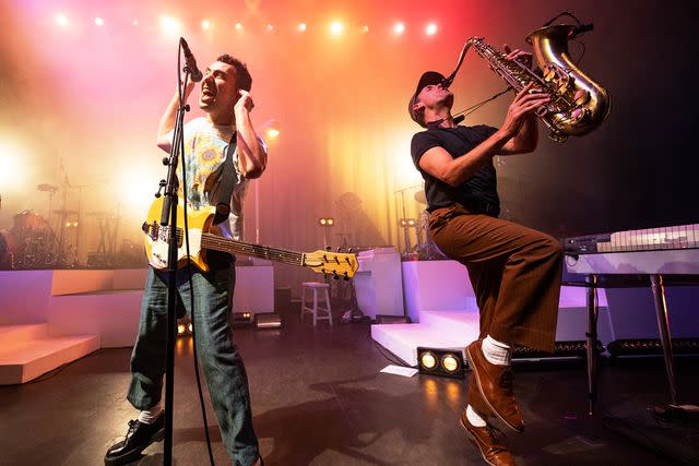 <p>Lorne Thomson/Redferns/Getty</p> Bleachers perform in London in September 2022