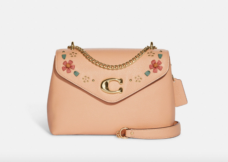 Tammie Shoulder Bag With Floral Whipstitch (Photo via Coach Outlet)