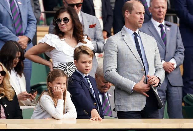 Prince William with his children Princess Charlotte and Prince George