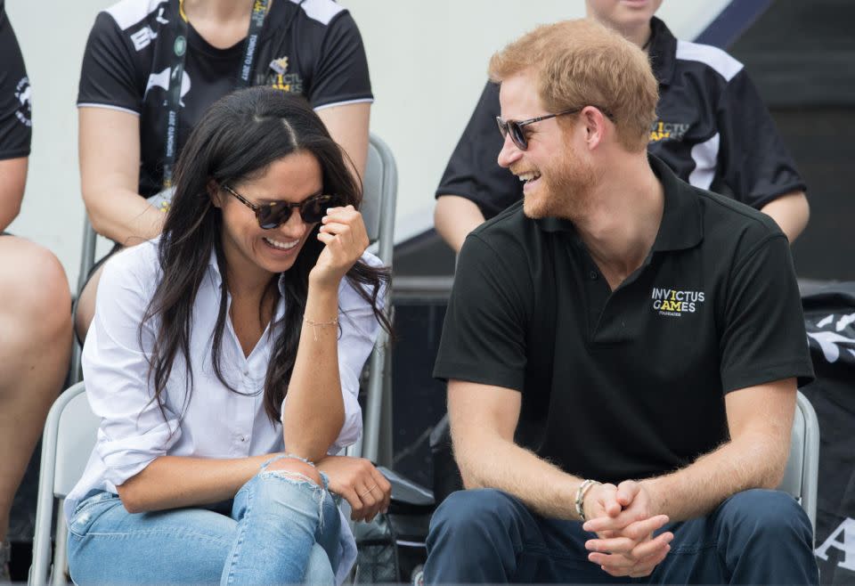 The royal lovebirds stepped out together last month at the Invticus Games. Photo: Getty Images