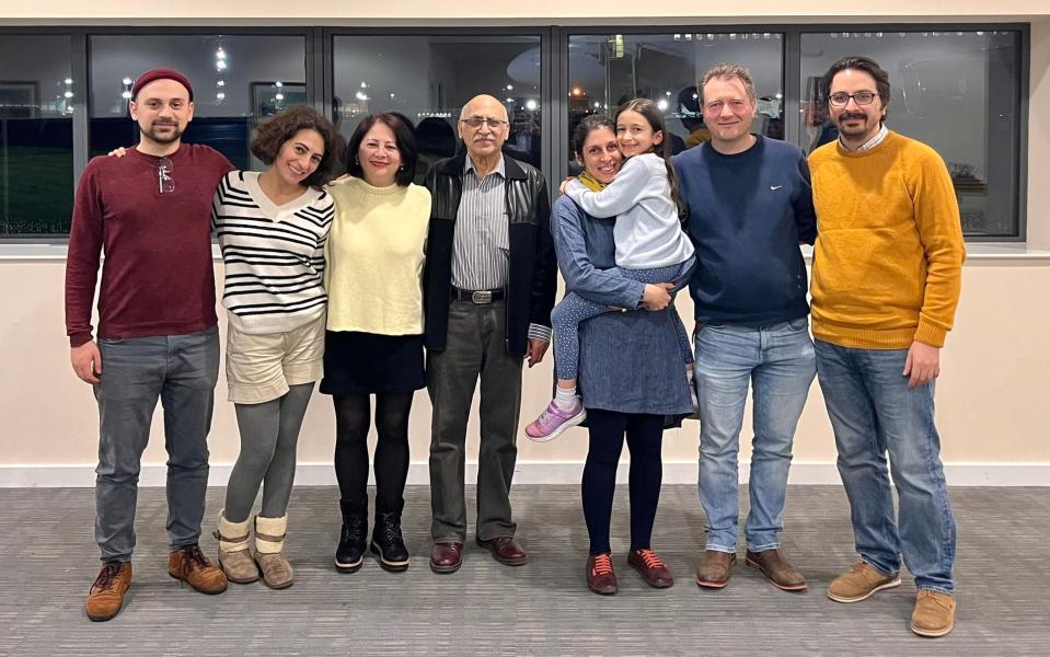 Anoosheh Ashoori and Nazanin Zaghari-Ratcliffe reunited with their families at RAF Brize Norton, Oxfordshire - Elika Ashoori