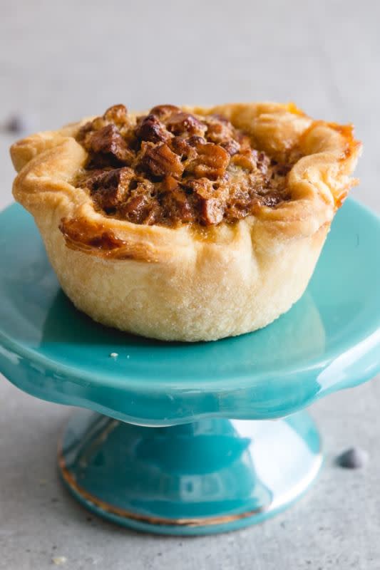 <p>An Italian in My Kitchen</p><p>These old fashioned mini butter tarts are made with a flaky pie crust and a sweet raisin filling.</p><p><strong>Get the recipe: <a href="https://anitalianinmykitchen.com/old-fashioned-butter-tarts/" rel="nofollow noopener" target="_blank" data-ylk="slk:Old Fashioned Mini Butter Tarts;elm:context_link;itc:0;sec:content-canvas" class="link rapid-noclick-resp">Old Fashioned Mini Butter Tarts</a></strong></p>