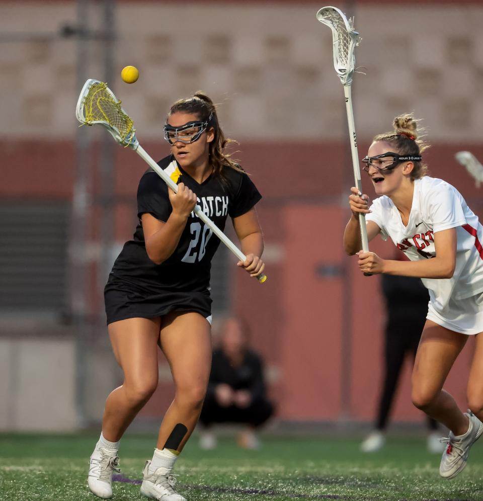 Park City and Wasatch compete in a 5A girls lacrosse semifinal game at Westminster College in Salt Lake City on Tuesday, May 23, 2023. | Spenser Heaps, Deseret News