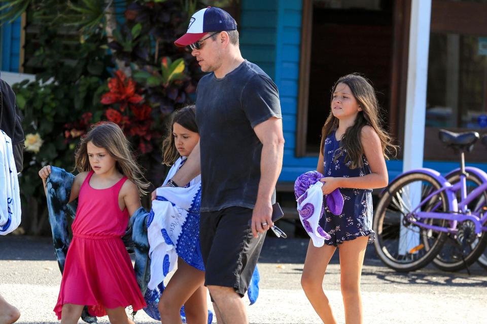 Matt Damon's family beach day in Byron Bay