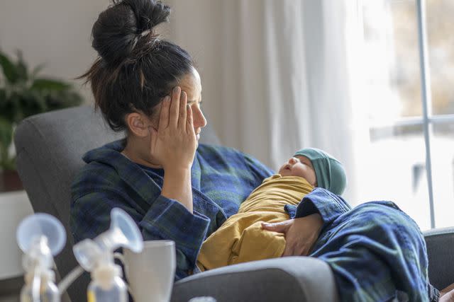 Stock photo of a mom and baby