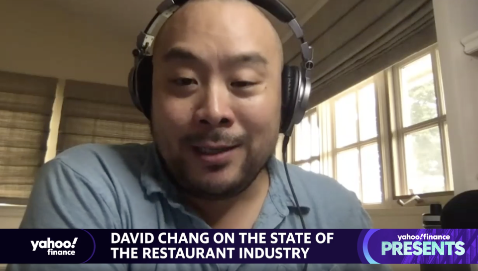 Chef and restauranteur David Chang appears on "Yahoo Finance Presents" with Yahoo Finance Editor-in-Chief Andy Serwer.