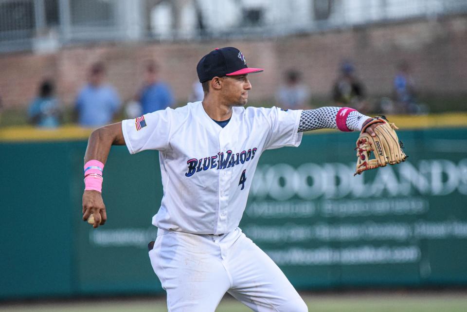 Royce Lewis (4) joined the Blue Wahoos in the second half of the 2019 season as a No. 1 prospect with the Minnesota Twins