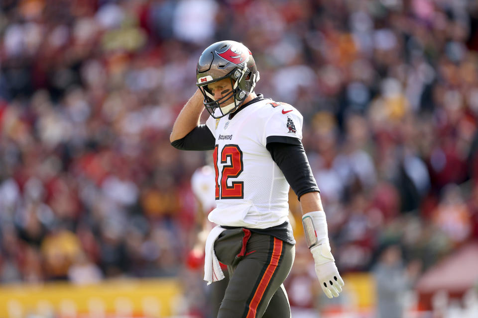 Tom Brady and the Buccaneers have lost two games in a row, and there appear to be plenty of issues to fix. History says that's a Super Bowl-level good sign. (Photo by Rob Carr/Getty Images)