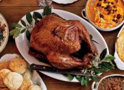 You know what they say about good things taking time, right? Well, Plan at least one day ahead to let the turkey—seasoned with the homemade Cajun spice mix—cure overnight. “Family fave for Thanksgiving!,” writes one anonymous reviewer. <a href="https://www.bonappetit.com/recipe/cajun-spiced-turkey?mbid=synd_yahoo_rss" rel="nofollow noopener" target="_blank" data-ylk="slk:See recipe.;elm:context_link;itc:0;sec:content-canvas" class="link ">See recipe.</a>