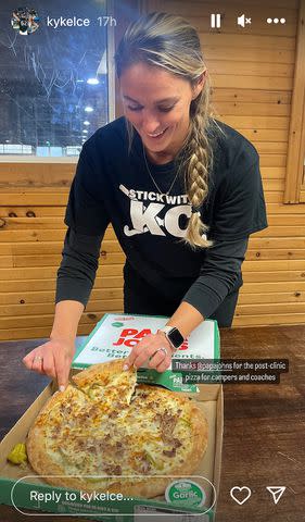 <p>Kylie Kelce/Instagram</p> Kylie Kelce Puts on Field Hockey Clinic for Kansas City Kids