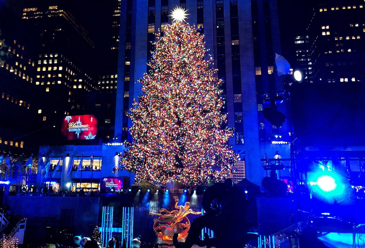 The Christmas tree at Rockefeller Center