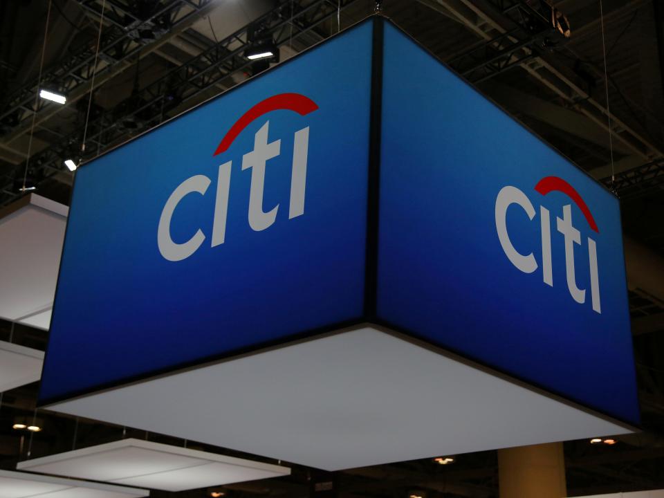 FILE PHOTO: The Citigroup Inc (Citi) logo is seen at the SIBOS banking and financial conference in Toronto, Ontario, Canada October 19, 2017. REUTERS/Chris Helgren