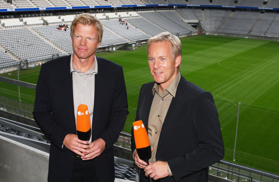 Oliver Kahn im ZDF als TV-Experte zusammen mit Johannes B. Kerner.