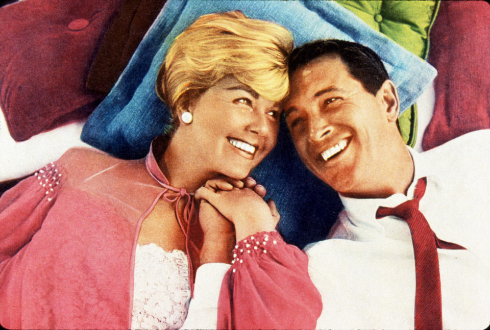 Editorial use onlyMandatory Credit: Photo by Snap/REX/Shutterstock (390891cj)FILM STILLS OF 'PILLOW TALK' WITH 1959, DORIS DAY, MICHAEL GORDON, ROCK HUDSON IN 1959VARIOUS