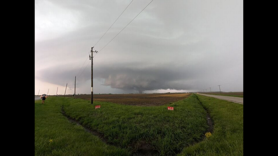 Nine tornadoes struck the St. Louis region on April 19, 2024, eight of them in southwestern Illinois. This photo was taken in Athensville, IL and posted on the National Weather Service site.