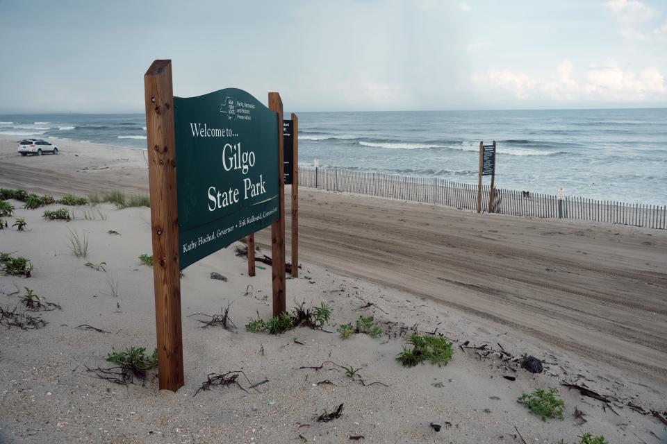 A general view of Gilgo Beach on July 18, 2023 in Babylon, New York. Rex Heuermann, a 59-year-old New York architect, has been charged with murdering three women and suspected in the death of a fourth. A total of 11 bodies, mostly women, have been found along the remote beach area starting in 2010.