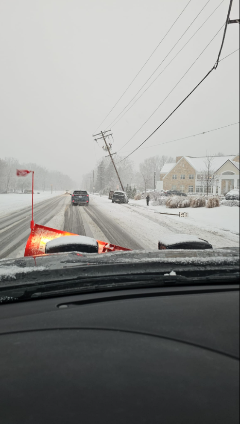 A plow truck driver spotted a pickup truck crashed into a utility pole in Glendale on Tuesday.