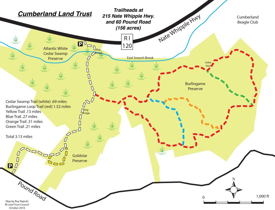 Map of Cumberland Land Trust