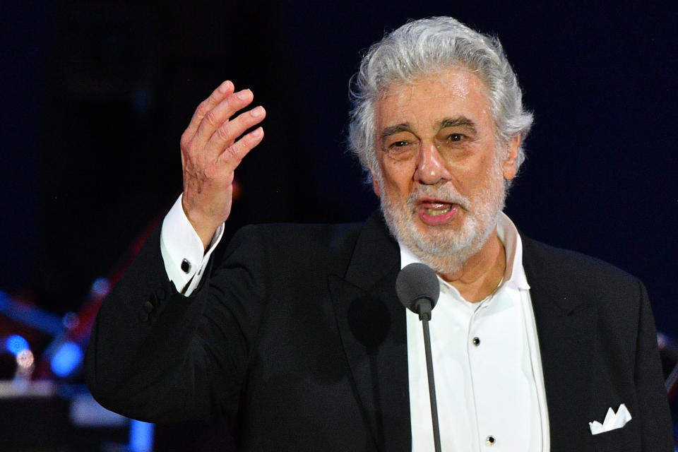 Placido Domingo su Facebook: "Sono positivo al Covid-19" (Photo credit should read ATTILA KISBENEDEK/AFP/Getty Images)