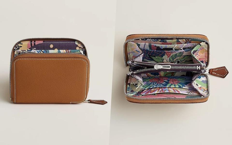 Hermes Silk'In Compact wallet 絲巾短夾 圖片來源：Hermes