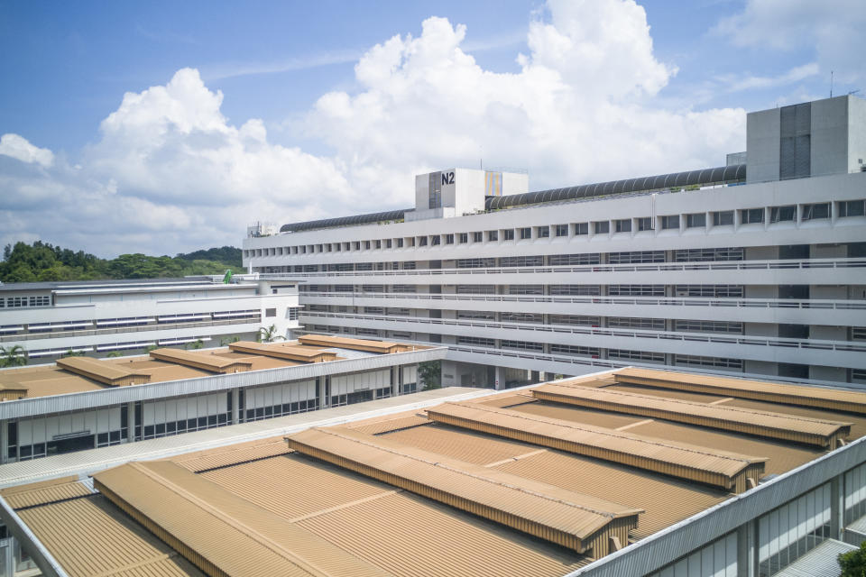 Campus view in Nanyang Technological University in Singapore. NTU is one of the two largest public universities in Singapore.