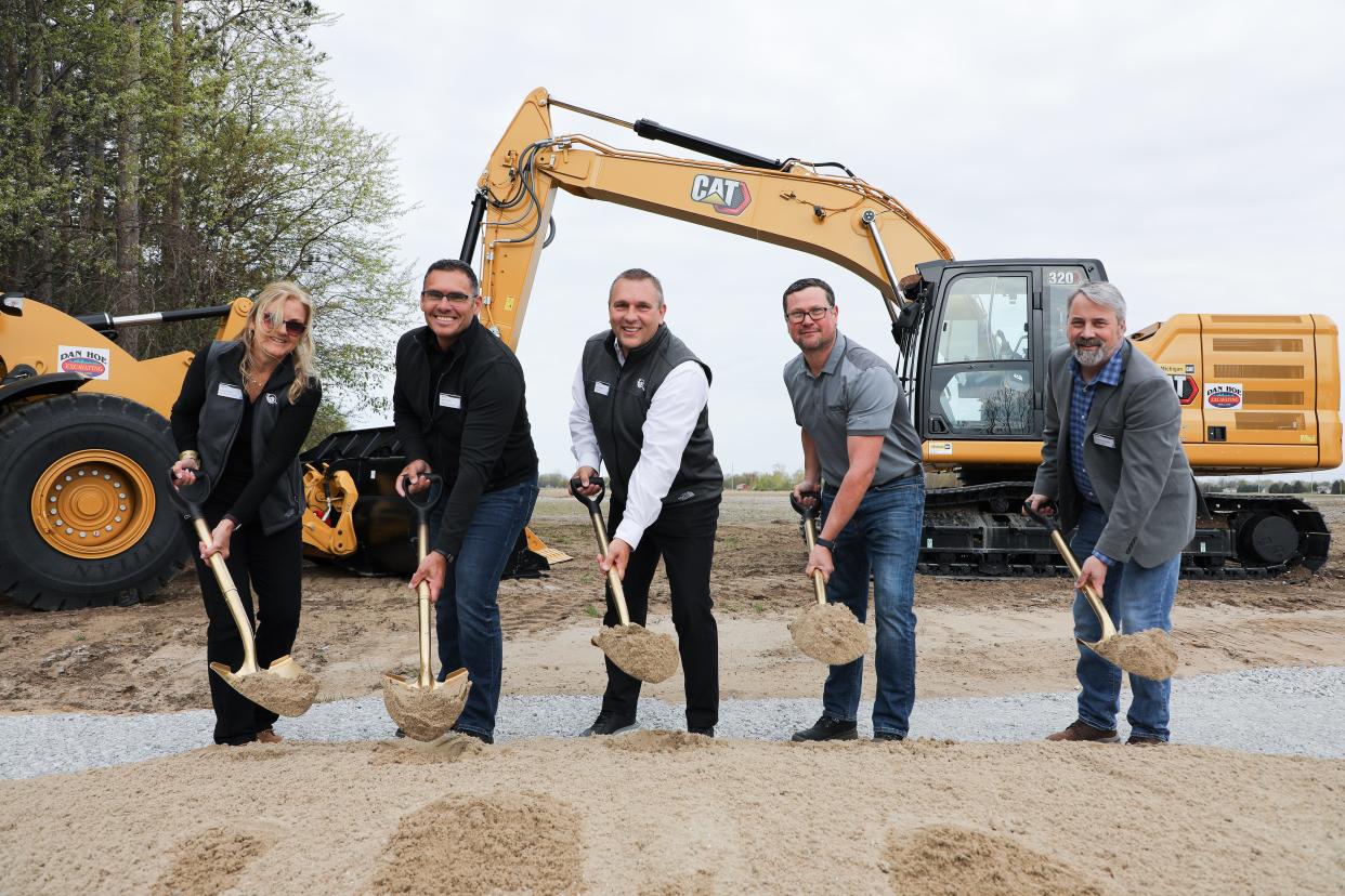 Local representatives gathered in Zeeland on Friday, May 5, to celebrate the beginnings of construction on the Gentex Discovery Preschool.