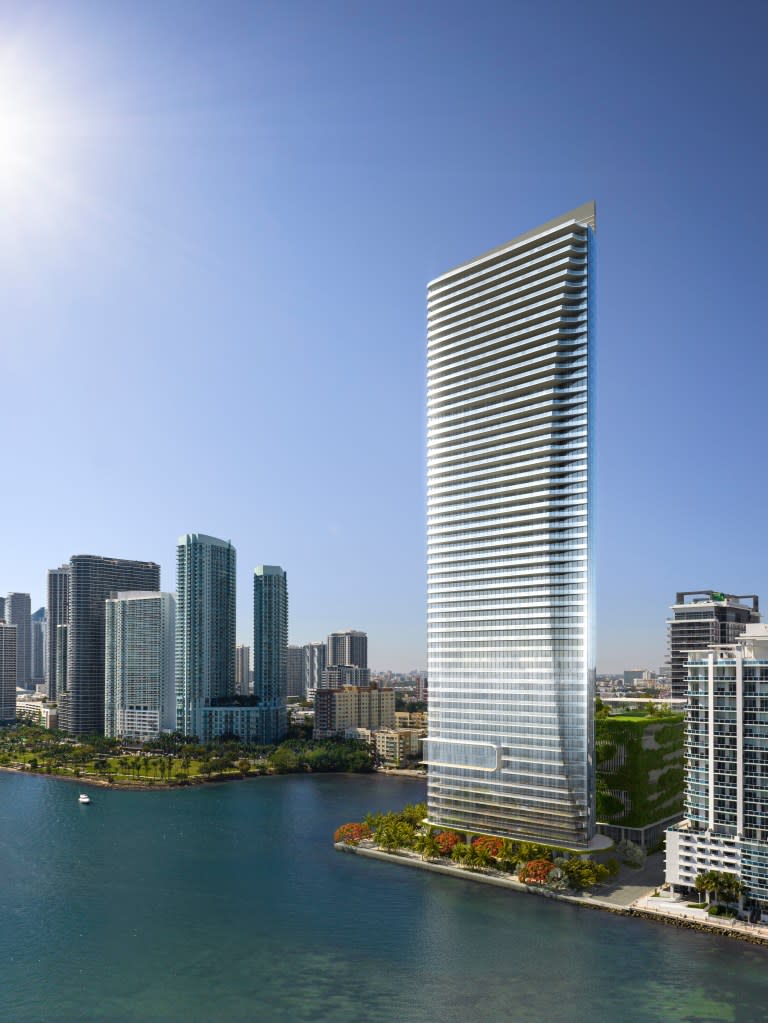 The 55-story glass tower will be move-in ready in 2027. EDITION RESIDENCES, Miami Edgewater