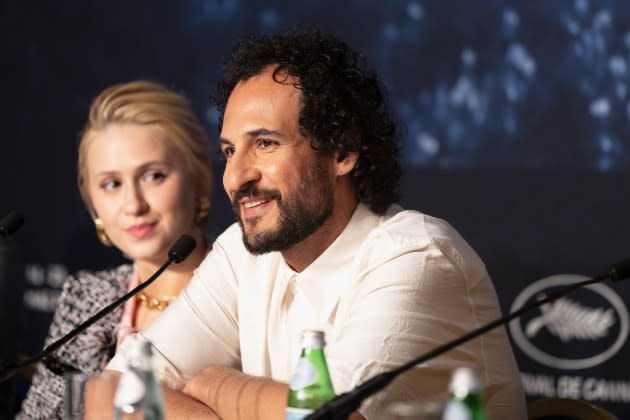 Ali Abbasi speaks during the "The Apprentice" press conference at the 77th annual Cannes Film Festival at Palais des Festivals on May 21, 2024 in Cannes, France.  - Credit: Andre Pain - Pool/Getty Images