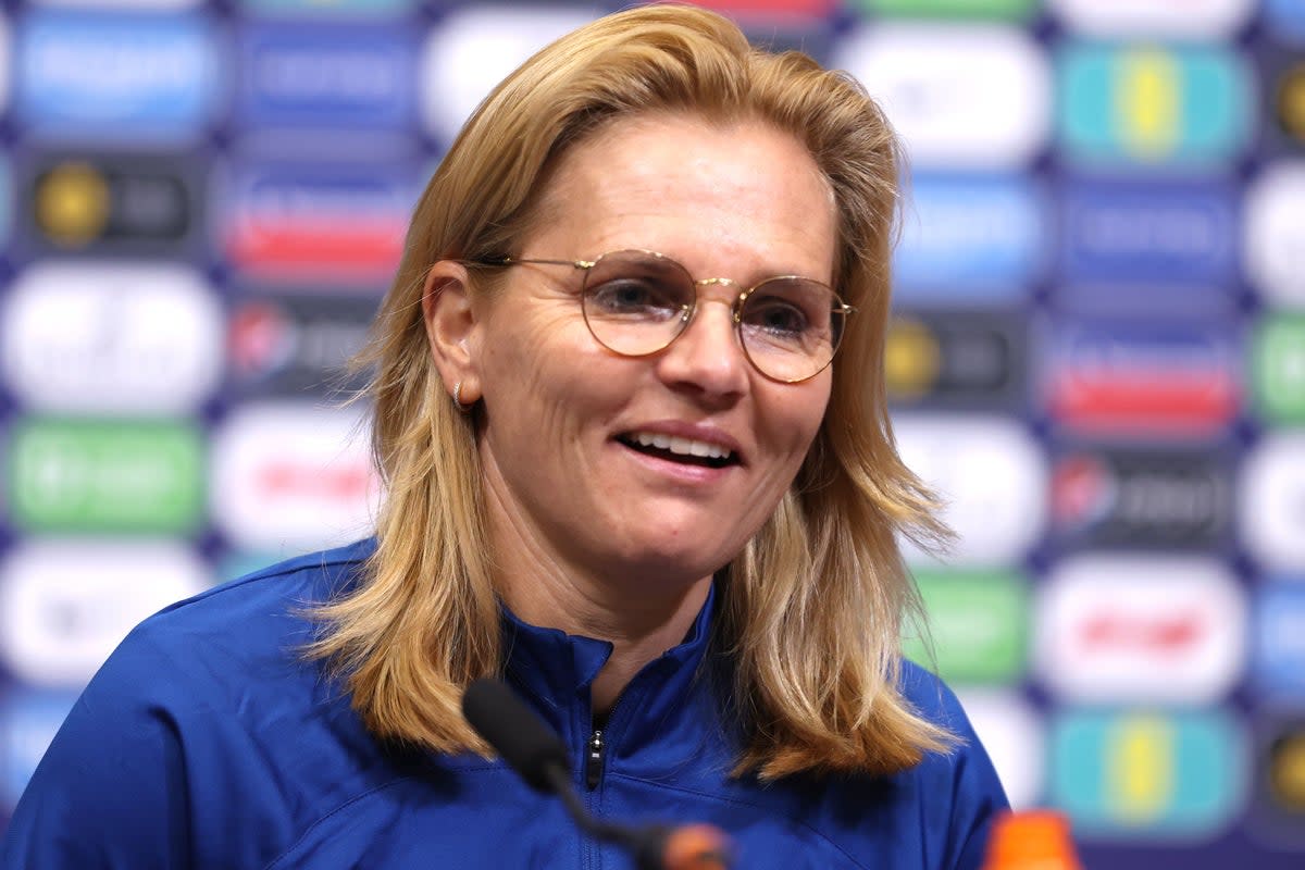 Sarina Wiegman’s side face Brazil on Thursday night (Steven Paston/PA) (PA Wire)