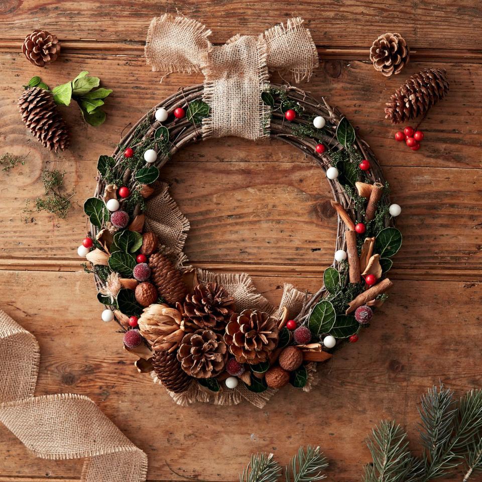 <p>Decorate your very own wreath for your front door in Hobbycraft's online <a href="https://classbento.co.uk/christmas-wreath-making-workshop" rel="nofollow noopener" target="_blank" data-ylk="slk:Christmas Wreath Making Workshop;elm:context_link;itc:0;sec:content-canvas" class="link ">Christmas Wreath Making Workshop</a> via ClassBento. You'll get the craft kit delivered to your home with all the embellishments, just choose from a frosted wreath or classic wreath.<br></p><p>Perfect for beginners and experienced crafters alike, pick a time to suit you and get crafting! You also have the option to <a href="https://classbento.co.uk/christmas-wreath-making-workshop-0" rel="nofollow noopener" target="_blank" data-ylk="slk:book in-store;elm:context_link;itc:0;sec:content-canvas" class="link ">book in-store</a> if you prefer.</p><p><a class="link " href="https://classbento.co.uk/christmas-wreath-making-workshop" rel="nofollow noopener" target="_blank" data-ylk="slk:£29.75: BOOK NOW;elm:context_link;itc:0;sec:content-canvas">£29.75: BOOK NOW</a></p>