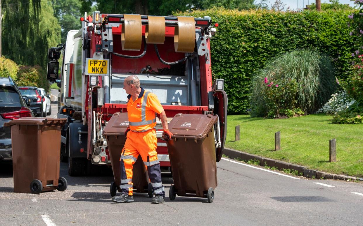 A binman in Hampshire, UK