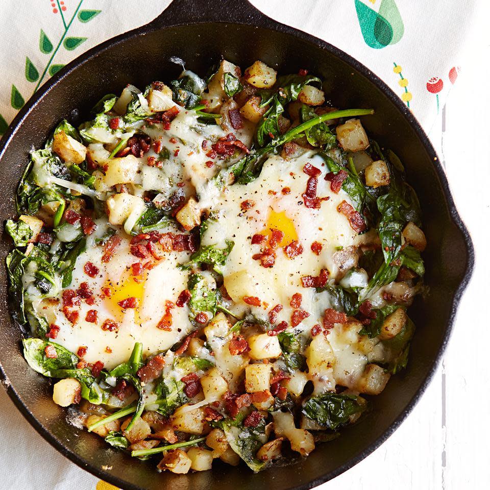 Spinach & Cheese Breakfast Skillet