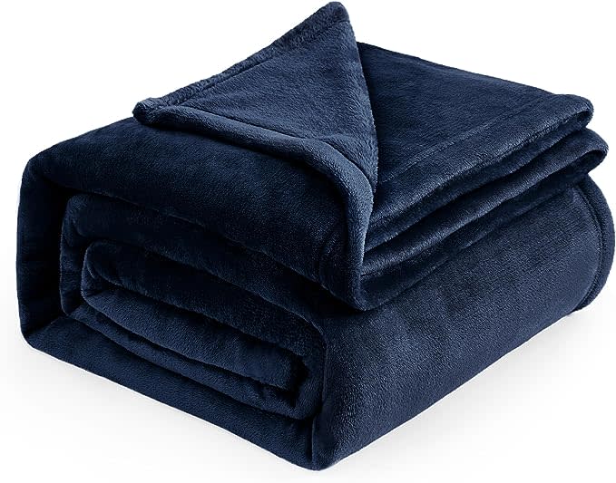 navy blue blanket folded