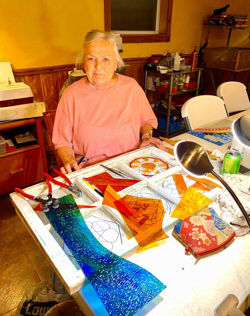 Artist Dorothy Vaughan, shown here on May 25, 2023, in Elba, Alabama, enjoys sharing her love for the arts with the community in weekly classes.