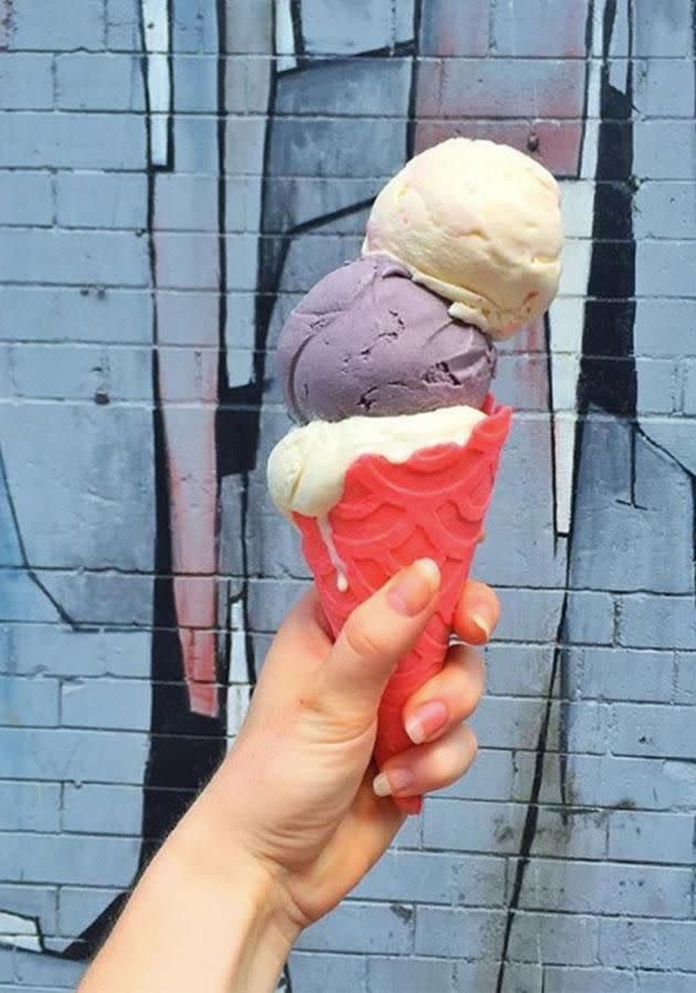 The Konery makes flavoured and coloured ice cream cones. Photo: Instagram