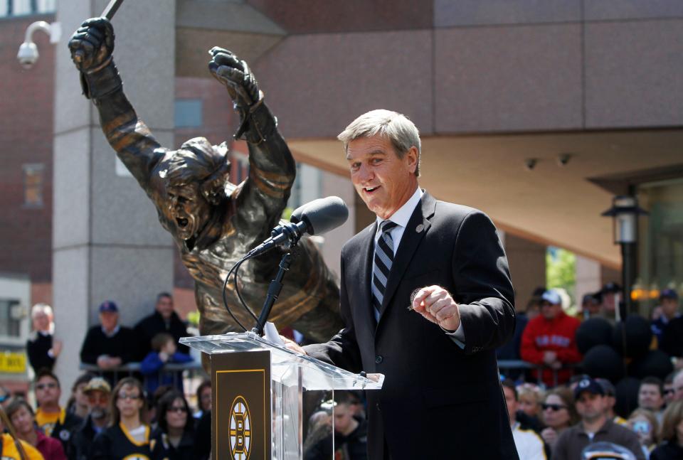 Boston Bruins hockey great Bobby Orr, shown here in 2010, played on the Bruins teams that won the Stanley Cup in 1970 and 1972.