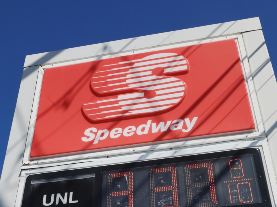 A general view of a Speedway gas station